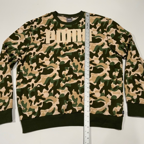 Men’s PUMA Sz L Rebel Camo Crew Sweatshirt - Picture 5 of 8